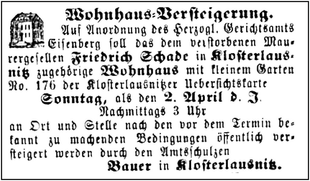 1876-04-02 Kl Hausversteigerung Schade